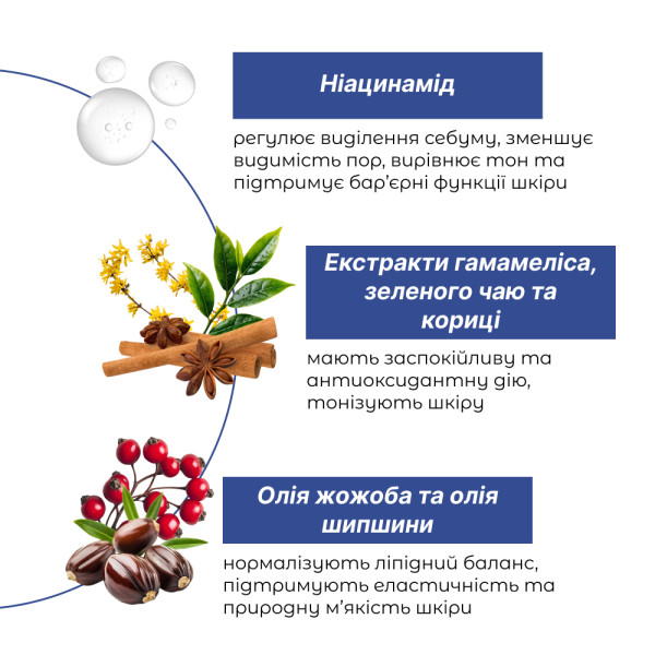 Нічний крем з ніацинамідом Sebum Expert для жирної шкіри , 50 мл