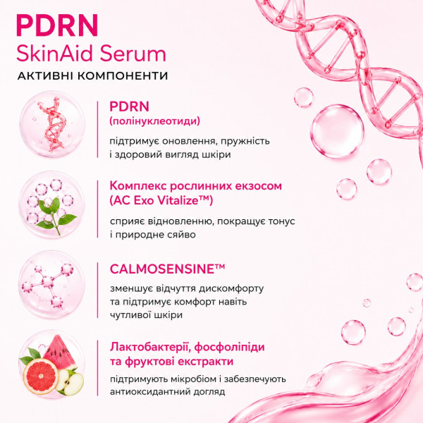 Сироватка з PDRN відновлення та комфорт SkinAid Serum, 30 мл